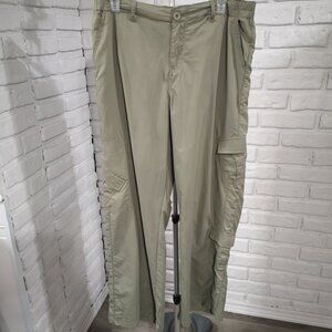 Aeropostale Men's Size Large Army Green Lightweight Wide Leg Cargo Pants